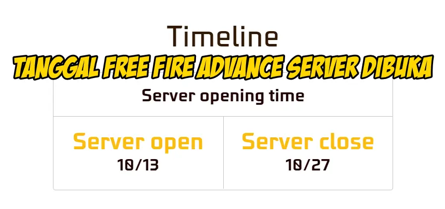 Cara Melihat Kapan FREE FIRE Advance Server di Buka